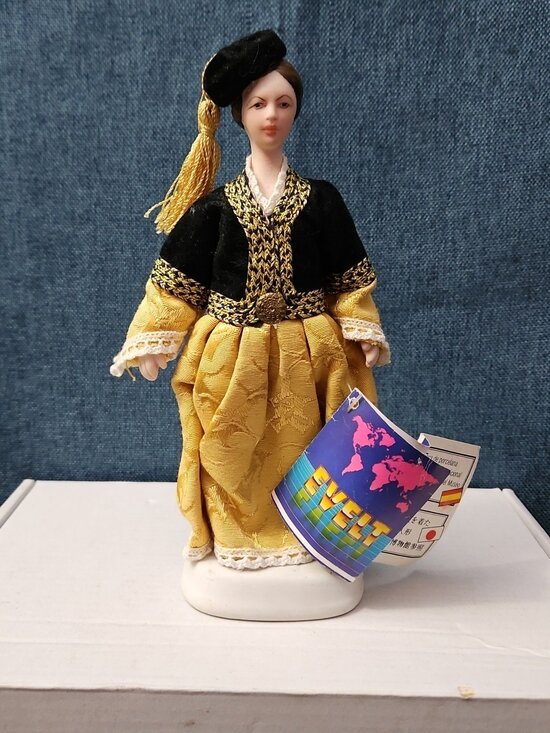 Other - Vintage Evelt Themis Porcelain Doll | Handmade in Greece | Traditional Costume |